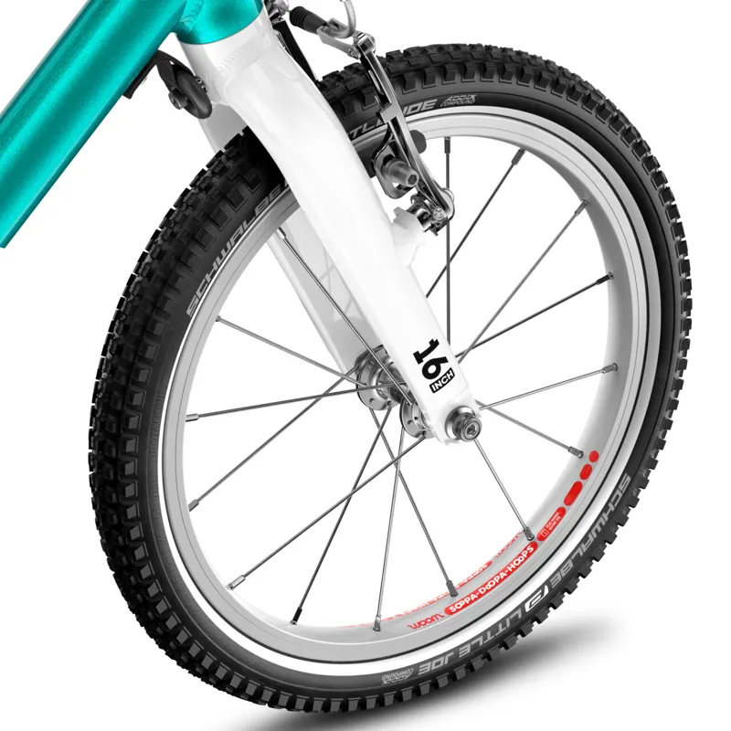 Woom GO 3 Kids bike in Metallic Turquoise-3