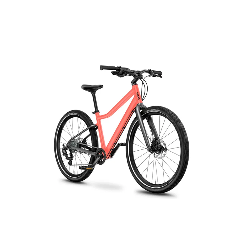 Woom Explore 5 Kids Bike in Neon Coral-1
