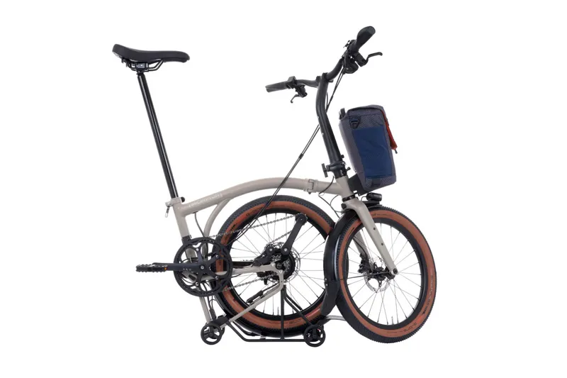 Brompton Electric G Line 4 Speed 2026 Folding Bike in Traildust White-1