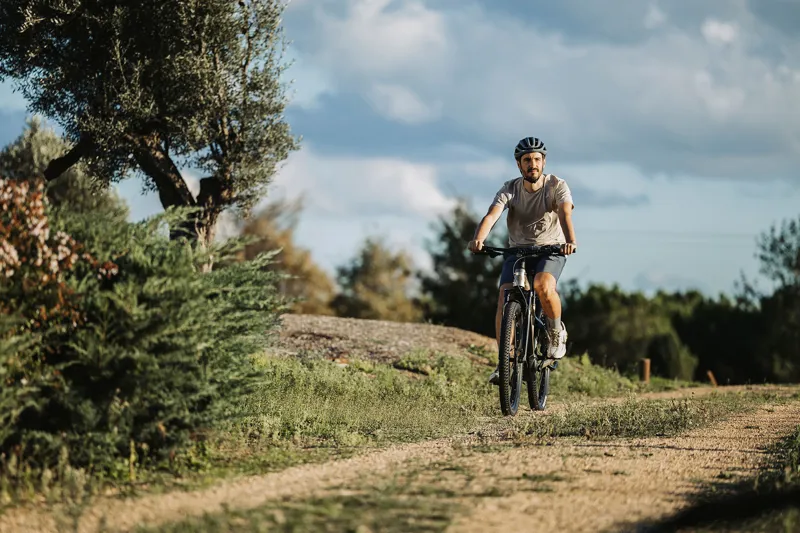 Merida eFloat CC 500 EQ Electric Mountain Bike in High Cream/Brown-1