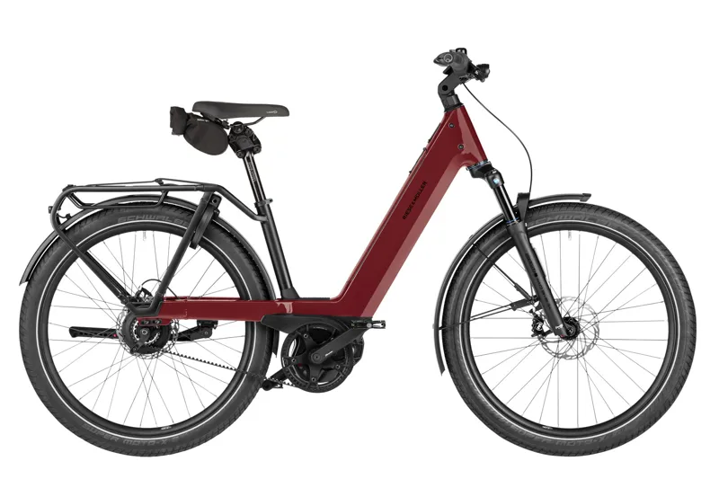 Riese and Muller Nevo5 Vario 2026 800Wh Electric Hybrid Bike in Ruby Red