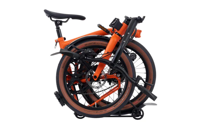 Brompton G Line 8 Speed 2026 Folding Bike W/ Rack in Adventure Orange-2