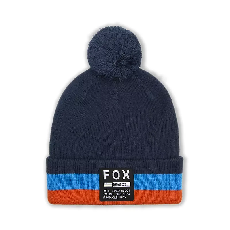 Fox Racing Fracture Pom Beanie in Midnight Blue