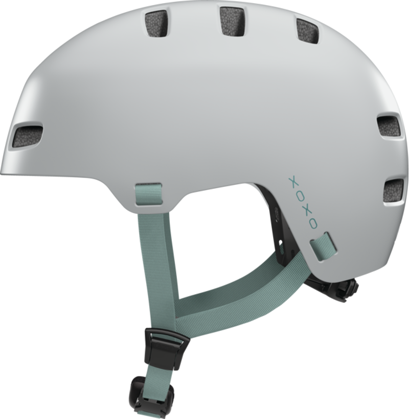 Abus XOXO Urban Skater-Look Helmet in Cool Grey