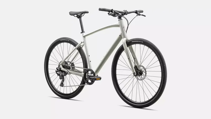 Specialized Sirrus X 2.0 Hybrid Bike In Gloss Dune White/Dove Grey Reflective-1