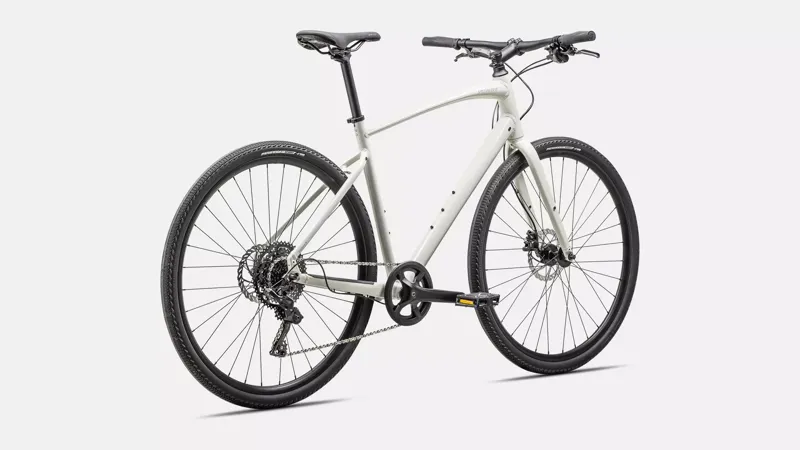 Specialized Sirrus X 2.0 Hybrid Bike In Gloss Dune White/Dove Grey Reflective-2
