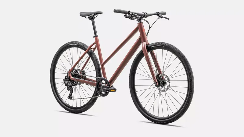 Specialized Sirrus X 2.0 Step-Through Hybrid Bike In Satin Spice/Deep Orange Reflective-1