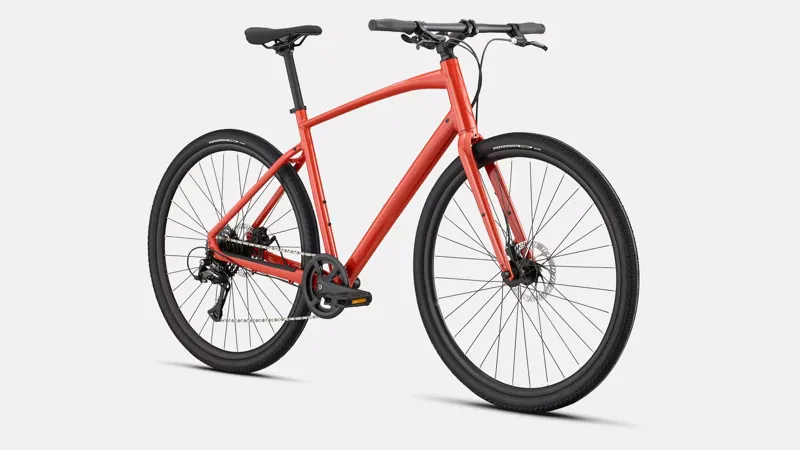 Specialized Sirrus X 1.0 Hybrid Bike In Deep Orange/Redwood-1