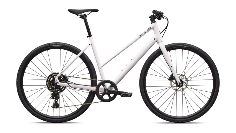 Specialized Sirrus X 2.0 Step-Through Hybrid Bike in Rose Shimmer