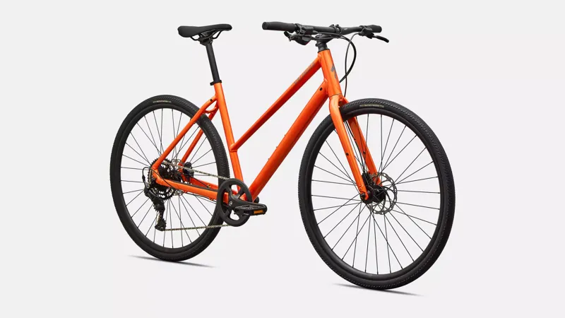 Specialized Sirrus X 2.0 Step-Through Hybrid Bike in Gloss Tangerine-1