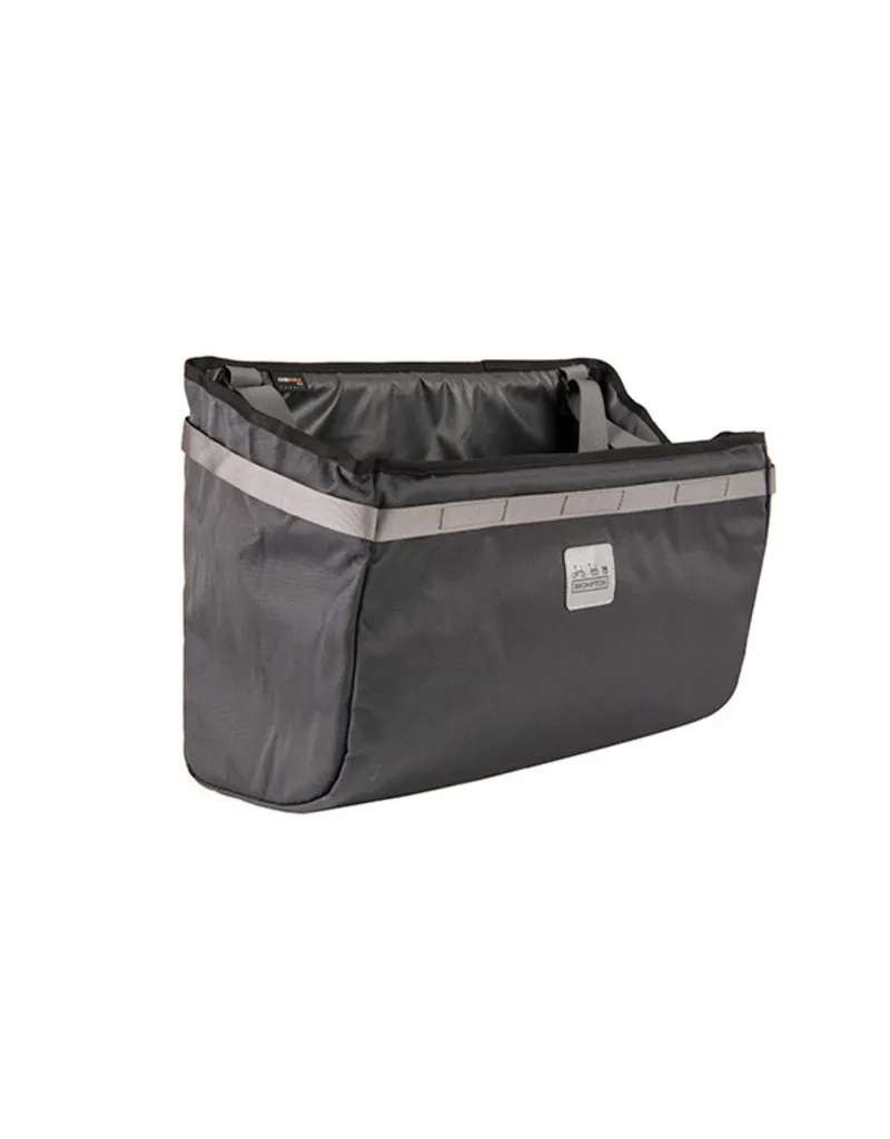 Brompton Borough Basket Bag W/ Frame in Dark Grey-1