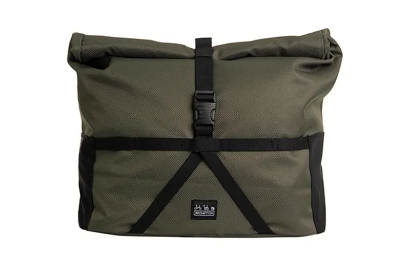 Brompton Borough Roll Top Bag Medium W/ Frame in Olive