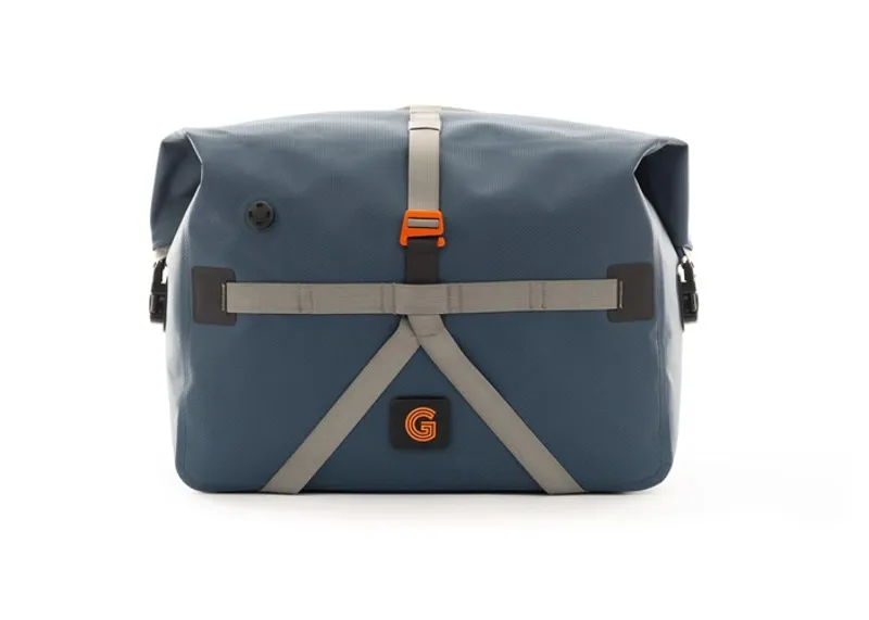 Brompton Borough Waterproof Roll Top Bag in Navy/Grey-1