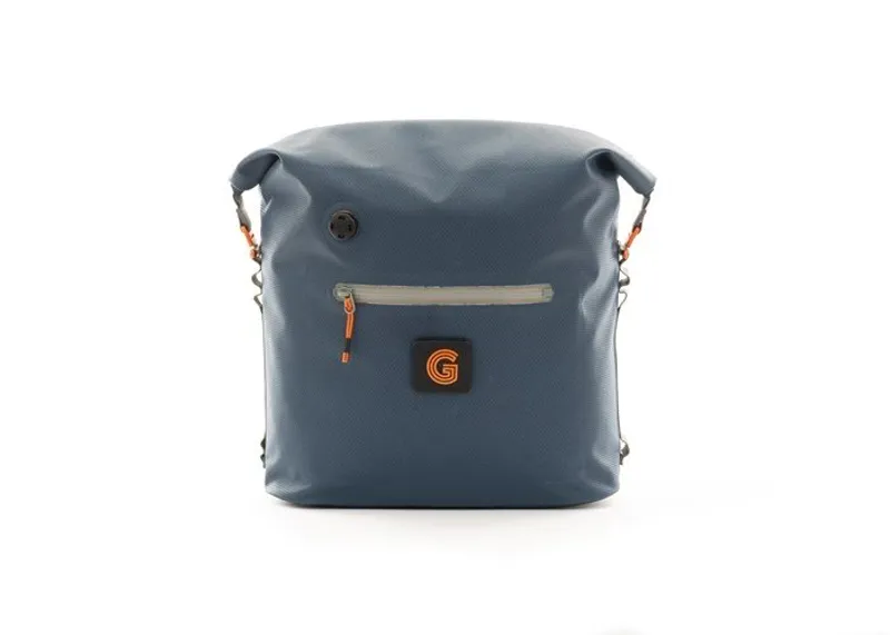 Brompton Borough Waterproof Roll Top Bag in Navy/Grey