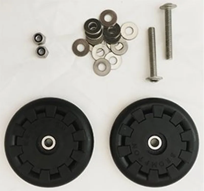 Brompton Eazy Wheel Rollers W/Fittings 6mm Holes-1