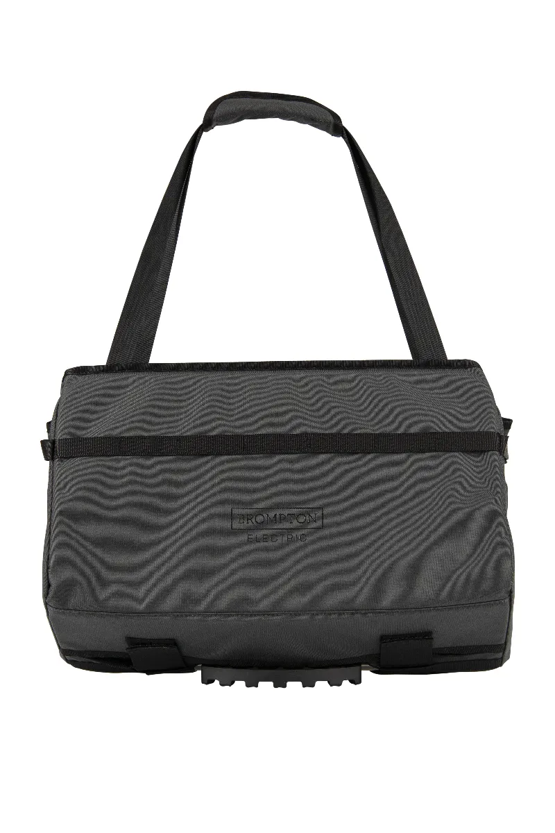 Brompton Electric Basket Bag with Frame in Dark Grey-1