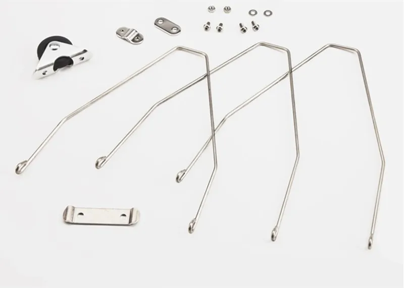 Brompton Mudguard Stay Set Inc Roller and Fittings Rear L version