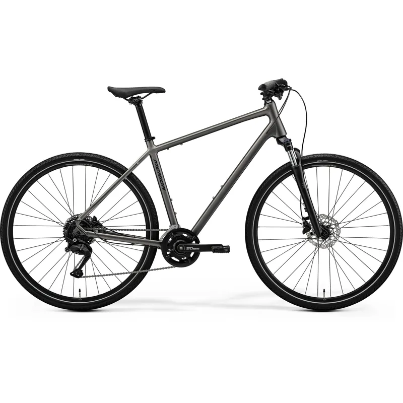 Merida Crossway 100 Hybrid Bike in Grey/Black