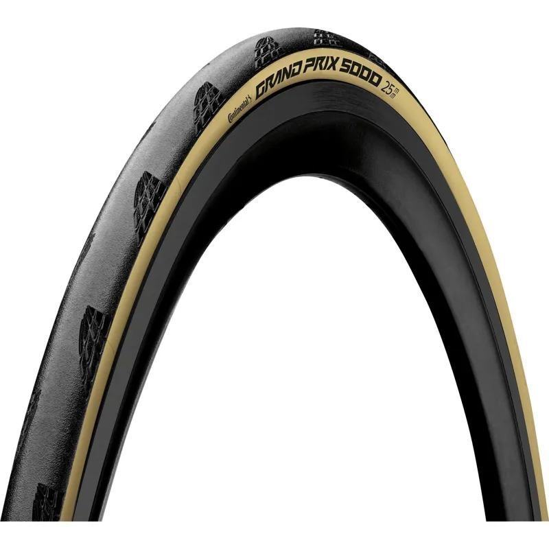 Continental Grand Prix 5000 All-Season Tubeless Ready 700c Folding Tyre in Black/Cream