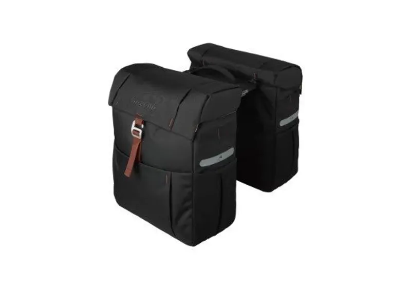 Gazelle Double Bike Bag w/ MIK Adapter in Black/Brown