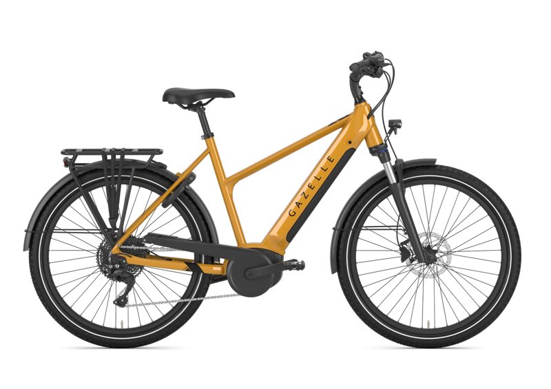 Gazelle Medeo T10 HMB Mid-Step 500wh Electric Bike in Turmeric Yellow
