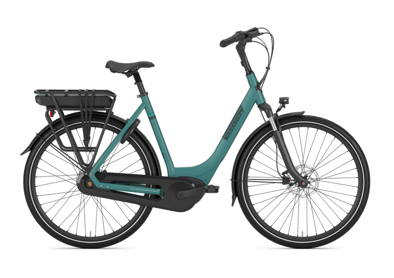 Gazelle Paris C7+ HMB 400Wh 2025 Low Step Through Electric Hybrid Bike in Thyme Green