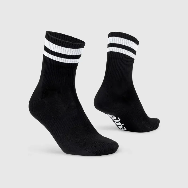 Gripgrab Original Stripes Crew Summer Socks in Black