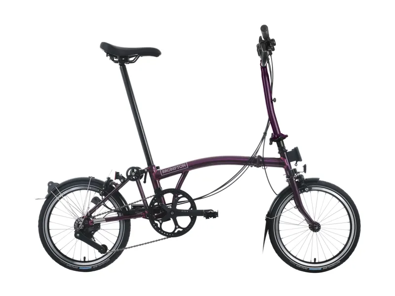 Brompton C Line 12 Speed 2025 Folding Bike In Amethyst Lacquer