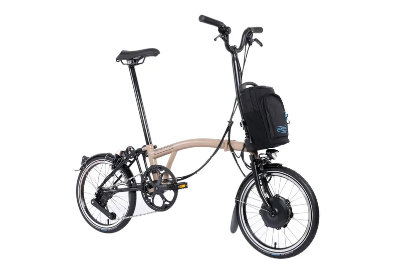 Brompton Electric C Line 4 Speed 2025 Folding Bike In Dune Sand-4