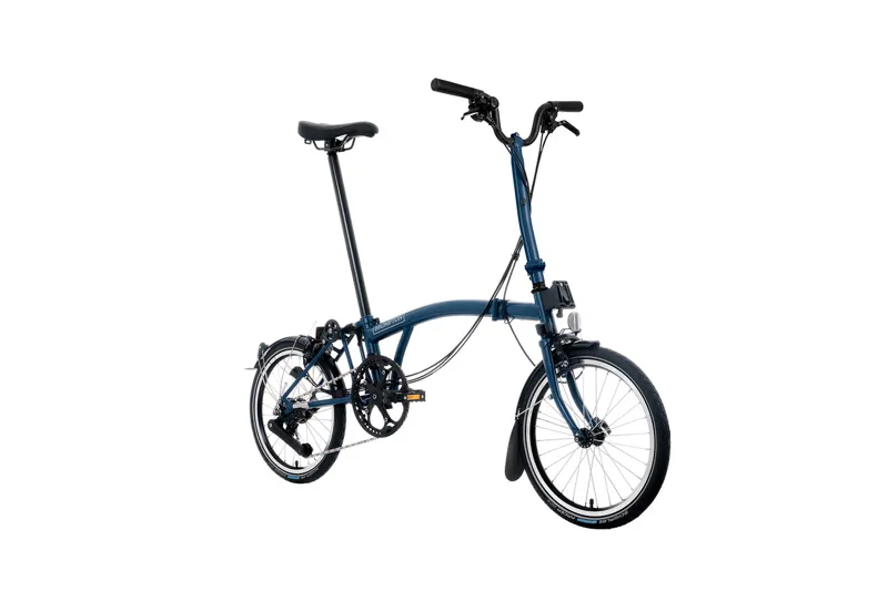 Brompton C Line 12 Speed 2025 Folding Bike In Ocean Blue-1