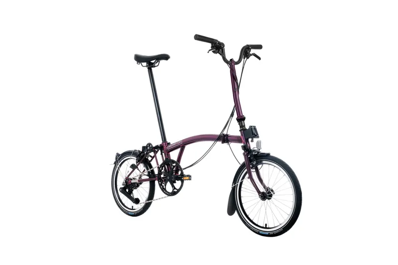 Brompton C Line 12 Speed 2025 Folding Bike In Amethyst Lacquer-3