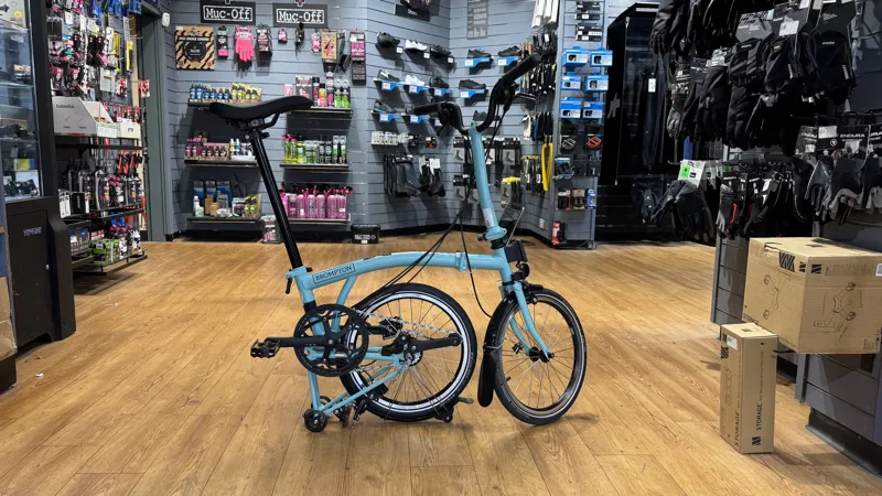 Brompton Ex-Demo C Line12 Speed Mid Handlebar 2025 in Turkish Green-2