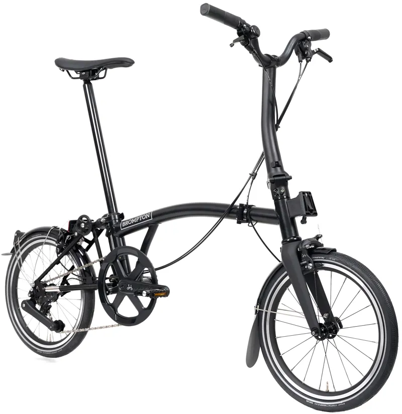 Brompton P Line 4 Speed 2026 Folding Bike in Matt Black-1