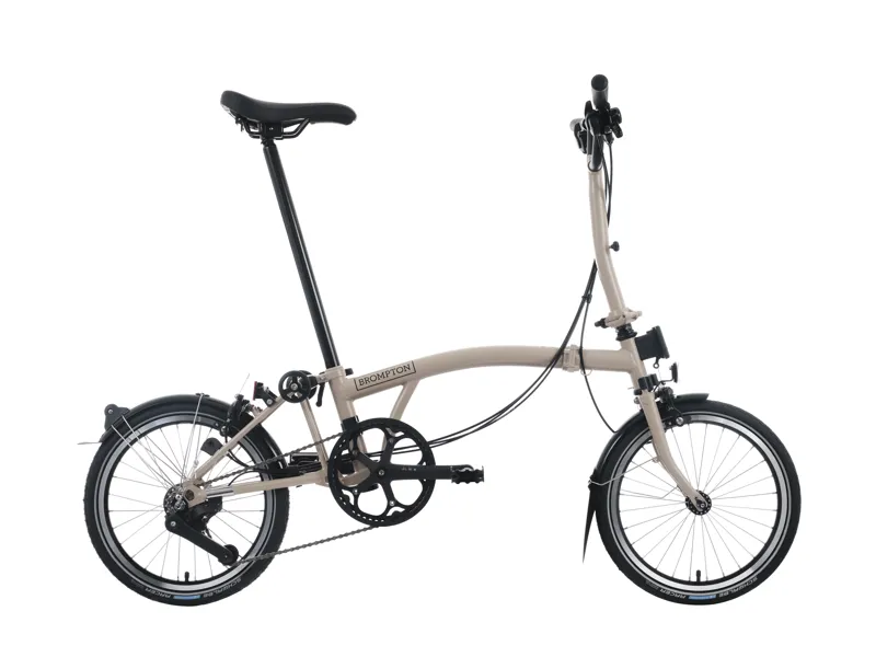 Brompton C Line 12 Speed 2025 Folding Bike In Dune Sand-1