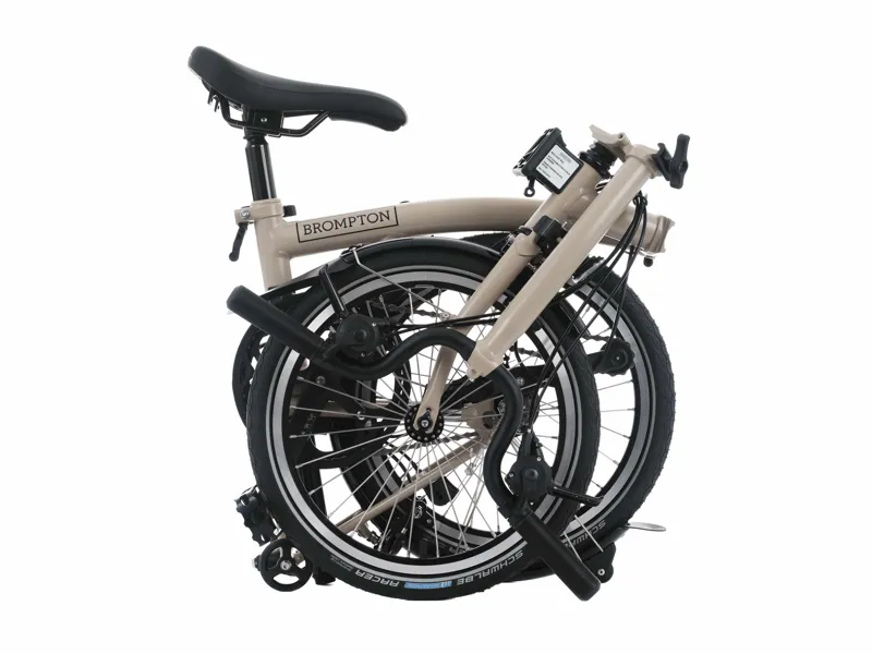 Brompton C Line 12 Speed 2025 Folding Bike In Dune Sand-2