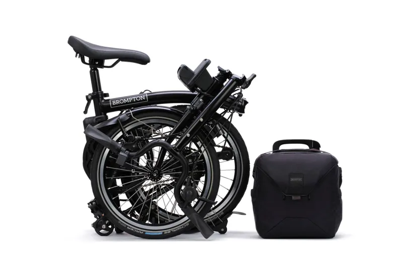 Brompton Electric C Line 4 Speed 2025 Folding Bike in Matt Black-2