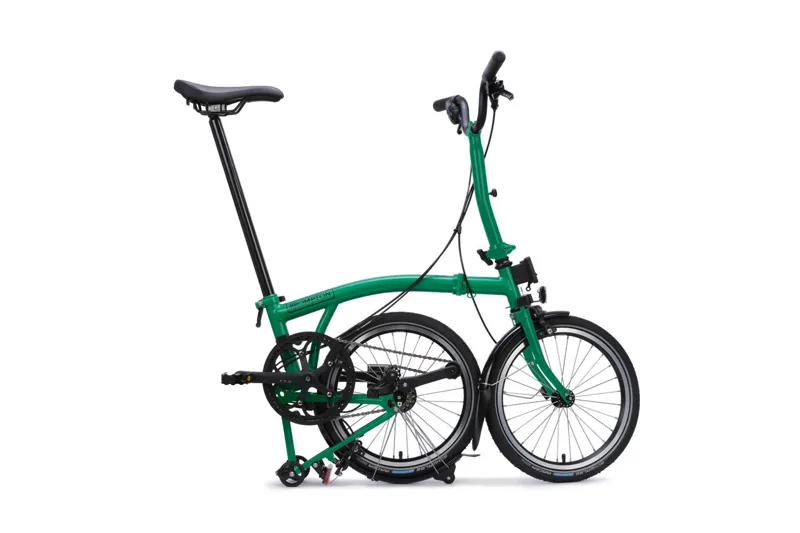 Brompton C Line 4-Speed High Handlebar 2026 Folding Bike in Palm Green-1