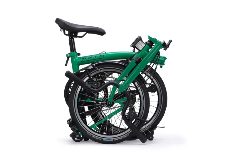 Brompton C Line 4-Speed High Handlebar 2026 Folding Bike in Palm Green-2