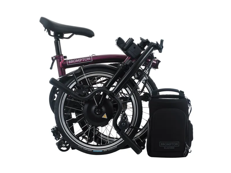 Brompton Electric C Line 4 Speed 2025 Folding Bike In Amethyst Lacquer-2