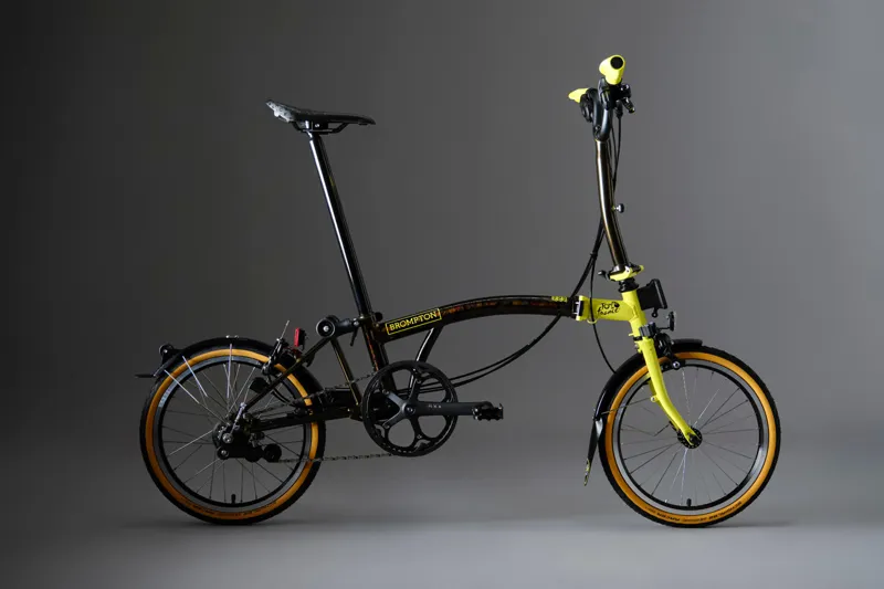 Brompton x Tour de France C Line Folding Bike in Leaders yellow