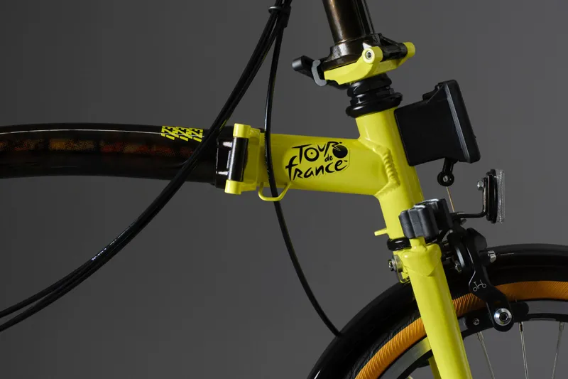 Brompton x Tour de France C Line Folding Bike in Leaders yellow-2