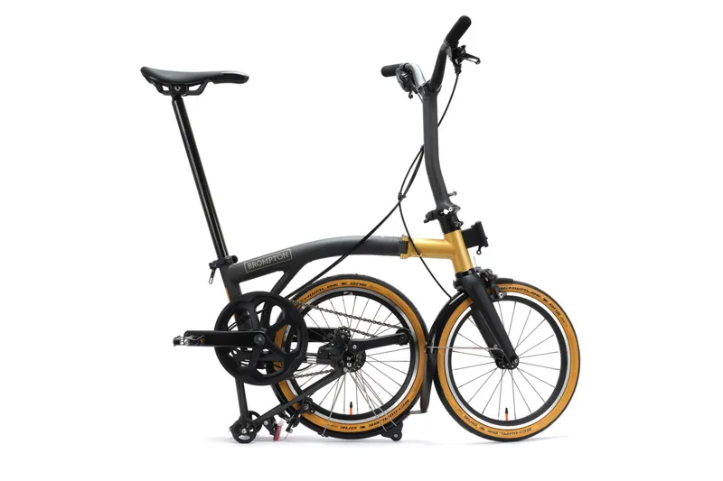Brompton T Line Ceratech V2 12 Speed Mid Handlebar Ceratech in Black and Gold-1