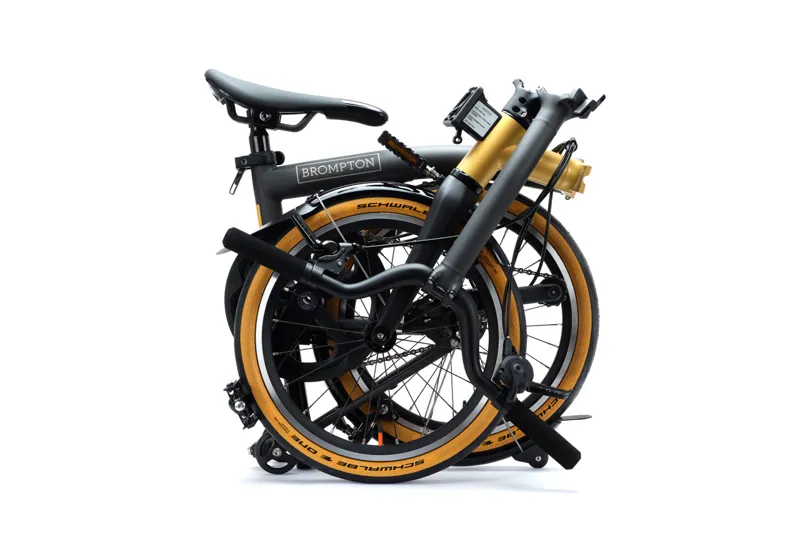 Brompton T Line Ceratech V2 12 Speed Mid Handlebar Ceratech in Black and Gold-2