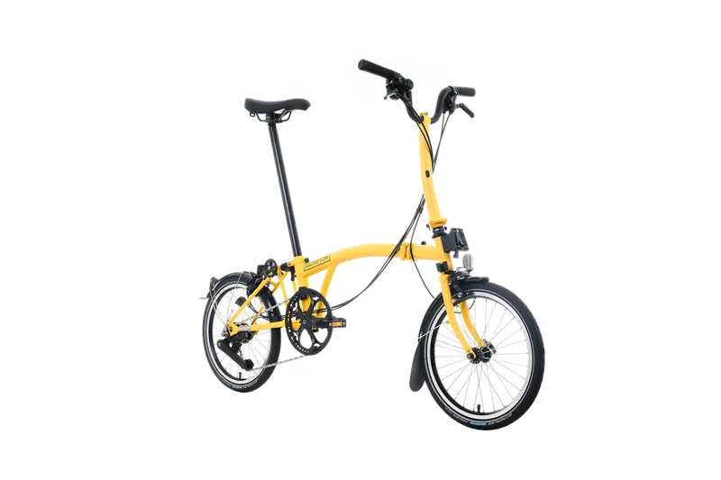 Brompton C Line 12 Speed 2025 Folding Bike In Bumblebee Yellow-1
