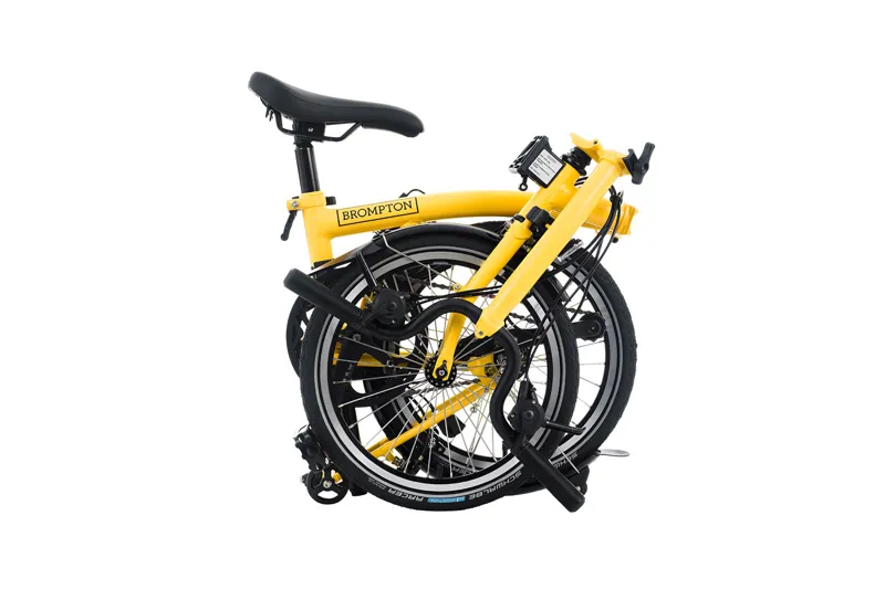 Brompton C Line 12 Speed 2025 Folding Bike In Bumblebee Yellow-3