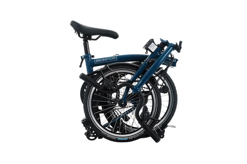 Brompton C Line 12 Speed 2025 Folding Bike In Ocean Blue-2