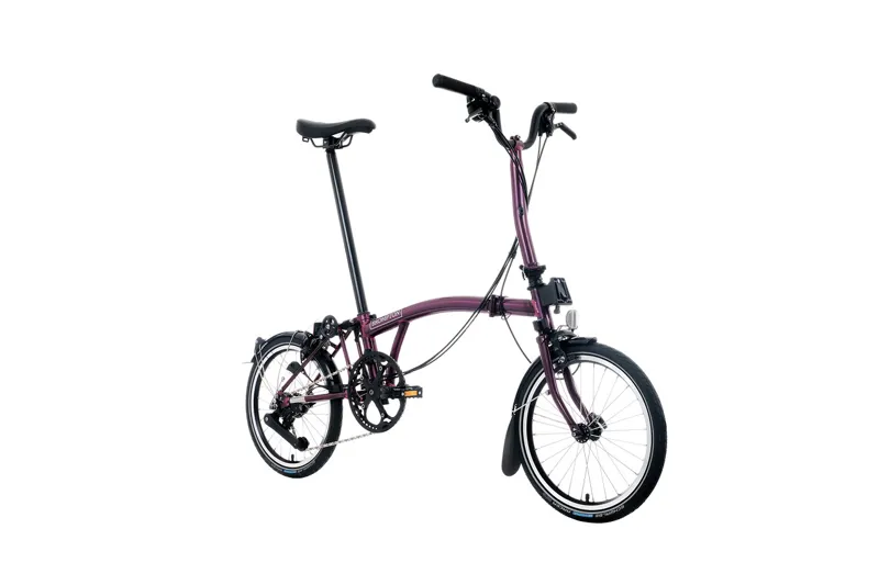 Brompton C Line 12 Speed 2025 Folding Bike In Amethyst Lacquer-4