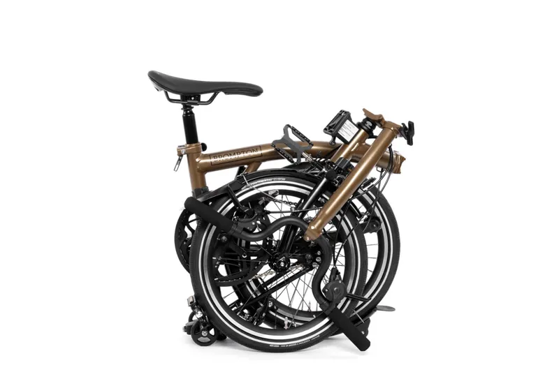 Brompton P Line 12 Speed 2025 Folding Bike In Bronze Sky-4
