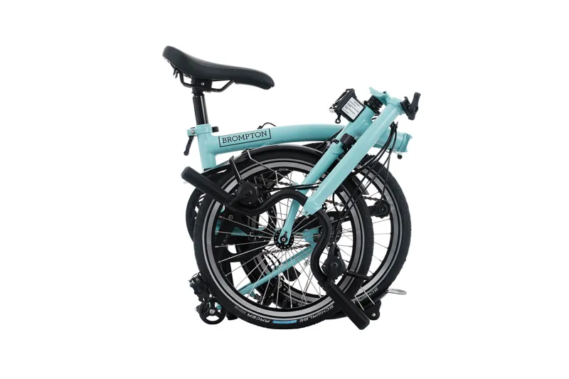 Brompton C Line 12 Speed 2025 Folding Bike In Turkish Green-3