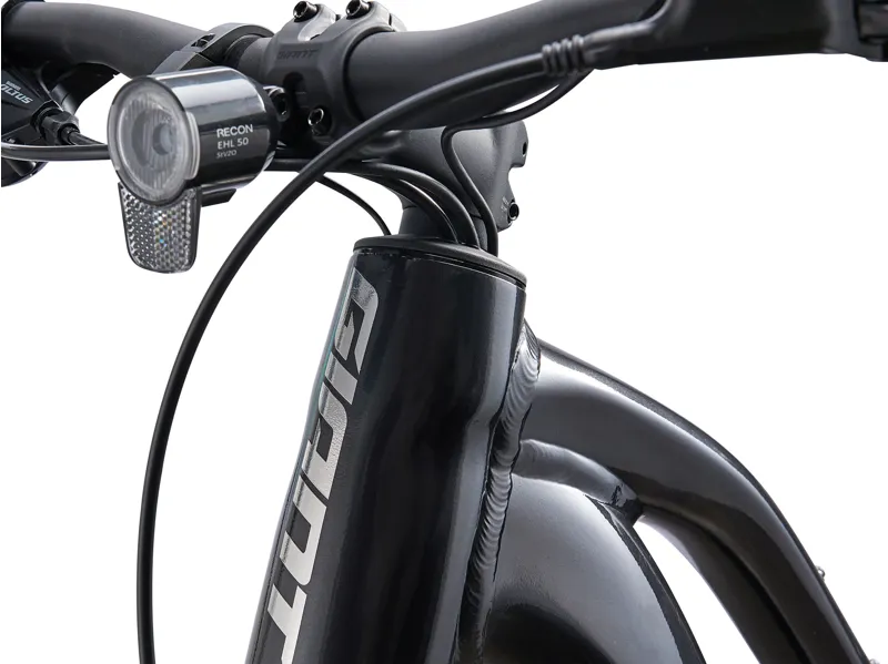 Giant Explore E+ 2 Low Step Electric Hybrid Bike In Gloss Gunmetal Black-5